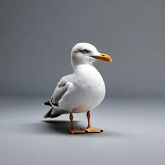 Obraz premium seagull on the beach,seagull on white background