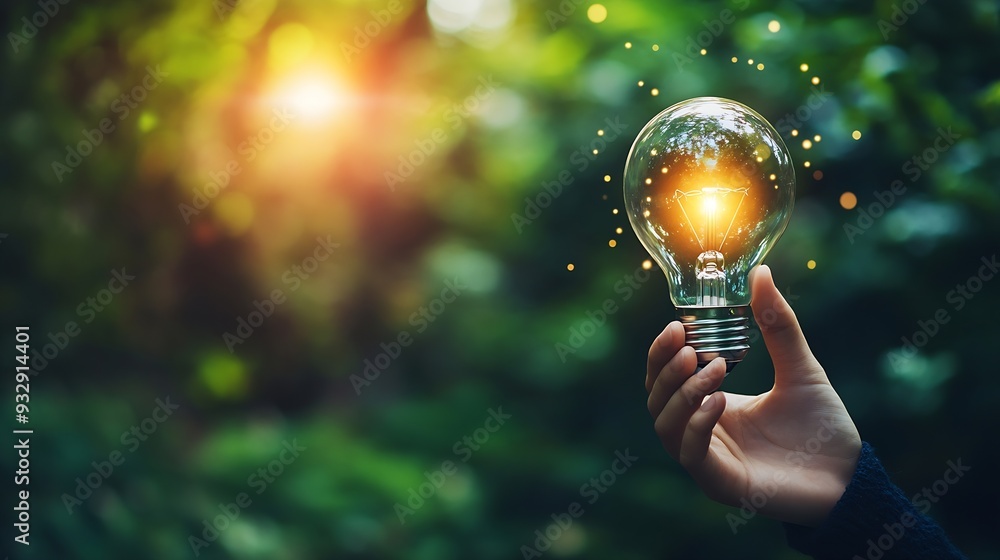 Leinwandbilder Man hand holding lightbulb with learning educate and graduation concept study knowledge to creative thinking idea and problem solving solution Elearning online education course degree  : Generative AI