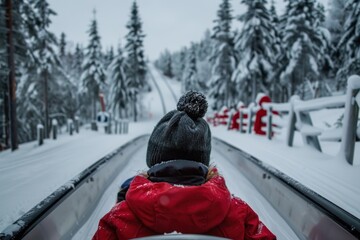 Ruka Sled Track is a thrilling 1 km descent with speeds up to 60 km h on the mountain