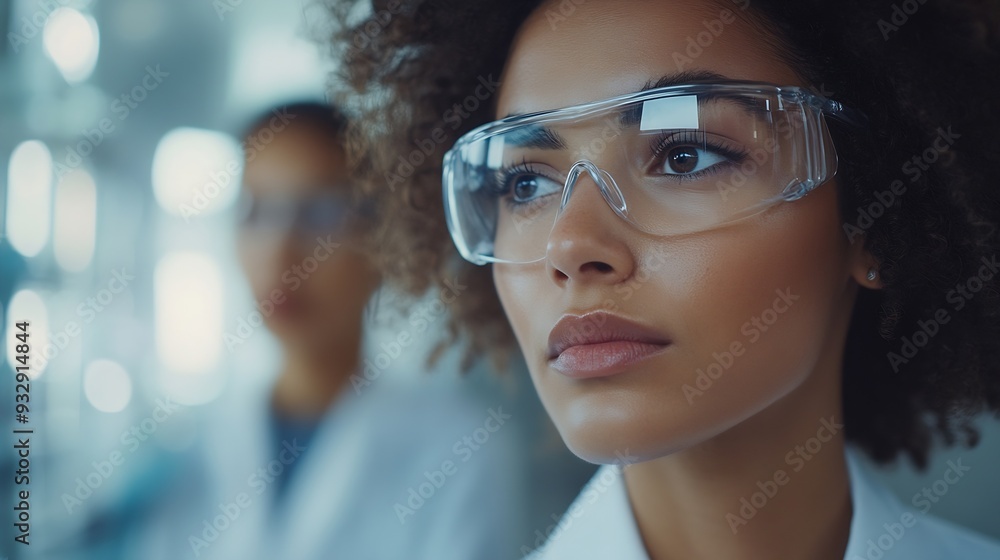 Fototapete female scientists in the laboratory and dedication but also a reminder of the importance of diversity and representation in shaping the future of science and technology : Generative AI