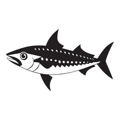 Fish silhouette vector illustration, Fish silhouette. Good use for symbol, logo, web icon, mascot, sign, or any design you want.