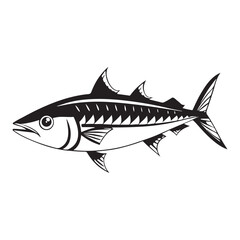 Fish silhouette vector illustration, Fish silhouette. Good use for symbol, logo, web icon, mascot, sign, or any design you want.