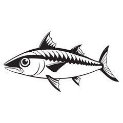 Fish silhouette vector illustration, Fish silhouette. Good use for symbol, logo, web icon, mascot, sign, or any design you want.