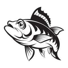 Fish silhouette vector illustration, Fish silhouette. Good use for symbol, logo, web icon, mascot, sign, or any design you want.