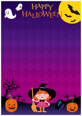 ハロウィン背景_魔女