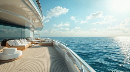Luxury Yacht Deck with Ocean View