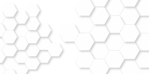Fototapeta premium Abstract White Hexagonal Background. Luxury White Pattern. Vector Illustration. 3D Futuristic abstract honeycomb mosaic white background. geometric mesh cell texture. modern futuristic wallpaper.