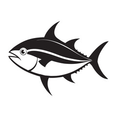 Fish silhouette vector illustration, Fish silhouette. Good use for symbol, logo, web icon, mascot, sign, or any design you want.