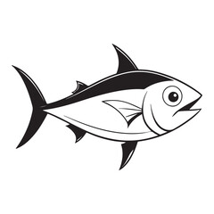 Fish silhouette vector illustration, Fish silhouette. Good use for symbol, logo, web icon, mascot, sign, or any design you want.