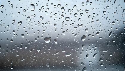 rain drops on the window surface isolated with white highlights,&nbsp;