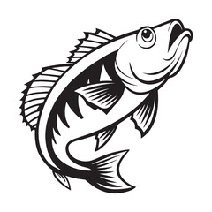 Fish silhouette vector illustration, Fish silhouette. Good use for symbol, logo, web icon, mascot, sign, or any design you want.