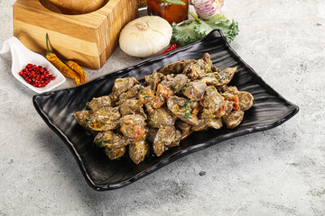Chicken liver in cream sauce