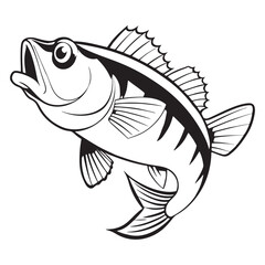 Fish silhouette vector illustration, Fish silhouette. Good use for symbol, logo, web icon, mascot, sign, or any design you want.