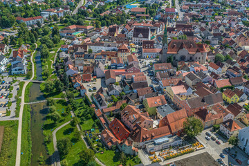 Die historische Altstadt von Beilngries im Landkreis Eichstätt im Luftbild