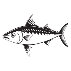 Fish silhouette vector illustration, Fish silhouette. Good use for symbol, logo, web icon, mascot, sign, or any design you want.