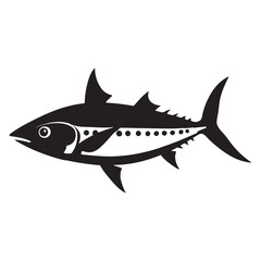 Fish silhouette vector illustration, Fish silhouette. Good use for symbol, logo, web icon, mascot, sign, or any design you want.