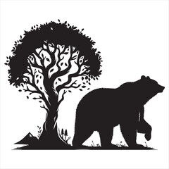 Obraz premium silhouettes of bear