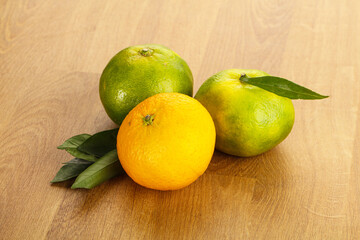 Fresh ripe sweet juicy mandarins