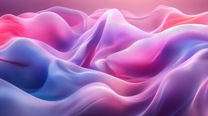 Fototapeta premium Gradient fade patterns, smooth transitions, minimalist fashion trends, 3D illustration