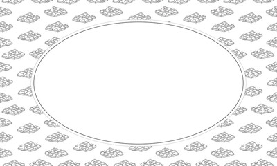 food and beverage frame in doodle style frame background