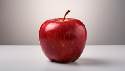 りんご　果物　果実　白背景　単品　食べ物　食材　新鮮　フレッシュ　赤