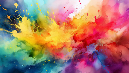 水彩　カラフル　背景画像　水彩画　壁紙　背景　背景素材　テクスチャ　ブラシ　ペイント　スパッタリング