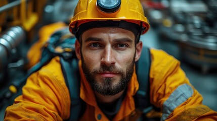 Fototapeta premium top view of worker lying,floor after accident in factory first aid support,workplace concept-standard-scale-_x.jpeg