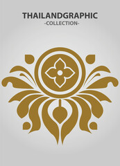 Vector element ethnic decorative ornament ethnic thai illustration