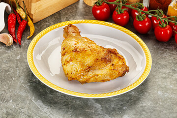 Roasted chicken leg with spices