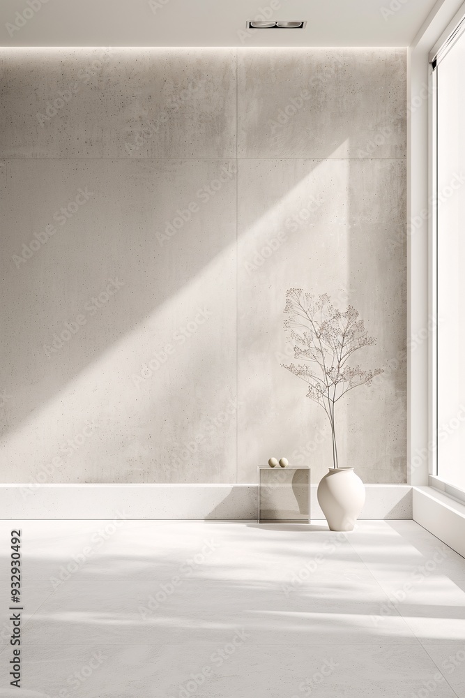 Aufkleber a sophisticated 3d product display area with a neutral color scheme and gentle lighting effects offe
