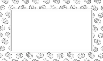 food and beverage frame in doodle style frame background