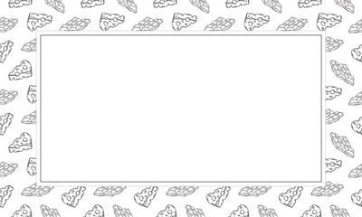 food and beverage frame in doodle style frame background