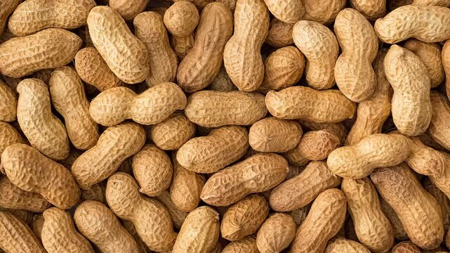 Shelled peanuts texture background realistic 3d render animation sequence