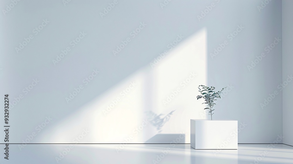 Poster a sleek 3d product background features a minimalist design with soft lighting, creating a perfect sp