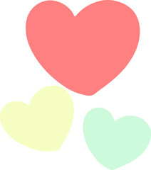 Three delicately sketched hearts bring a touch of warmth and personality to any project, making them perfect for romantic themes, invitations, greeting cards, and more.