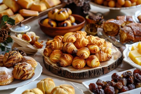 Traditional Catalan dish for All Saints Day panellets roasted chestnuts sweet potatoes