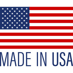 Made in USA. USA Quality. Premium Quality. American Product Label, Sticker. Vector Flat Icon