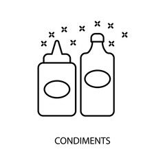 condiments concept line icon. Simple element illustration. condiments concept outline symbol design.