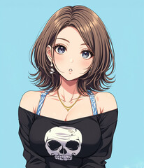 女性の漫画イラスト