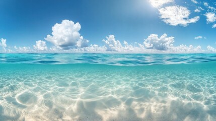 Obraz premium Crystal Clear Waters and Sunny Skies