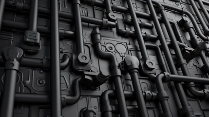 Fototapeta premium Detailed 3D render of industrial cable ties and straps