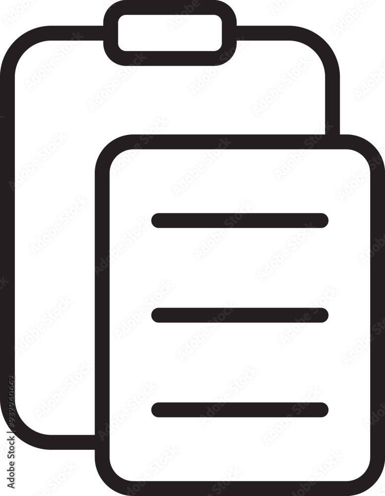 Poster paste icon vector - high-resolution clipboard symbol, minimalist design for copy-paste functions, id