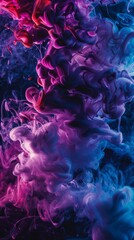 Vibrant Abstract Background with Organic Forms. Liquid or Smoke Wallpaper