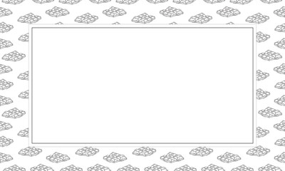 food and beverage frame in doodle style frame background