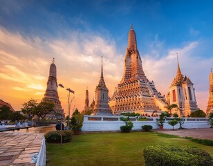 Fototapeta premium Wat Arun night view Temple in bangkok, Thailand