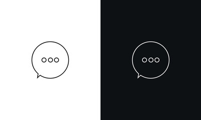 Message vector icon with black and white color variation