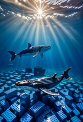 Balene &Delfini di plastica