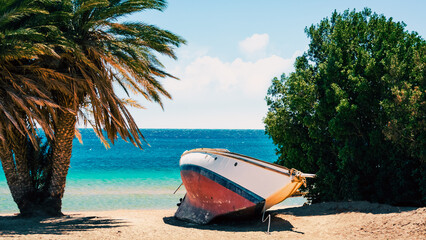 Red Sea beach resort Egypt without people during quarantine