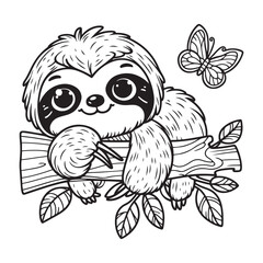 Sloth Coloring Page