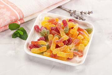 Sweet and sour marmalade worms